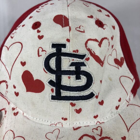 ST. LOUIS CARDINALS Fan Favorite Youth Kids Hat Valentine's Day Hearts MLB Cap - Picture 7 of 16